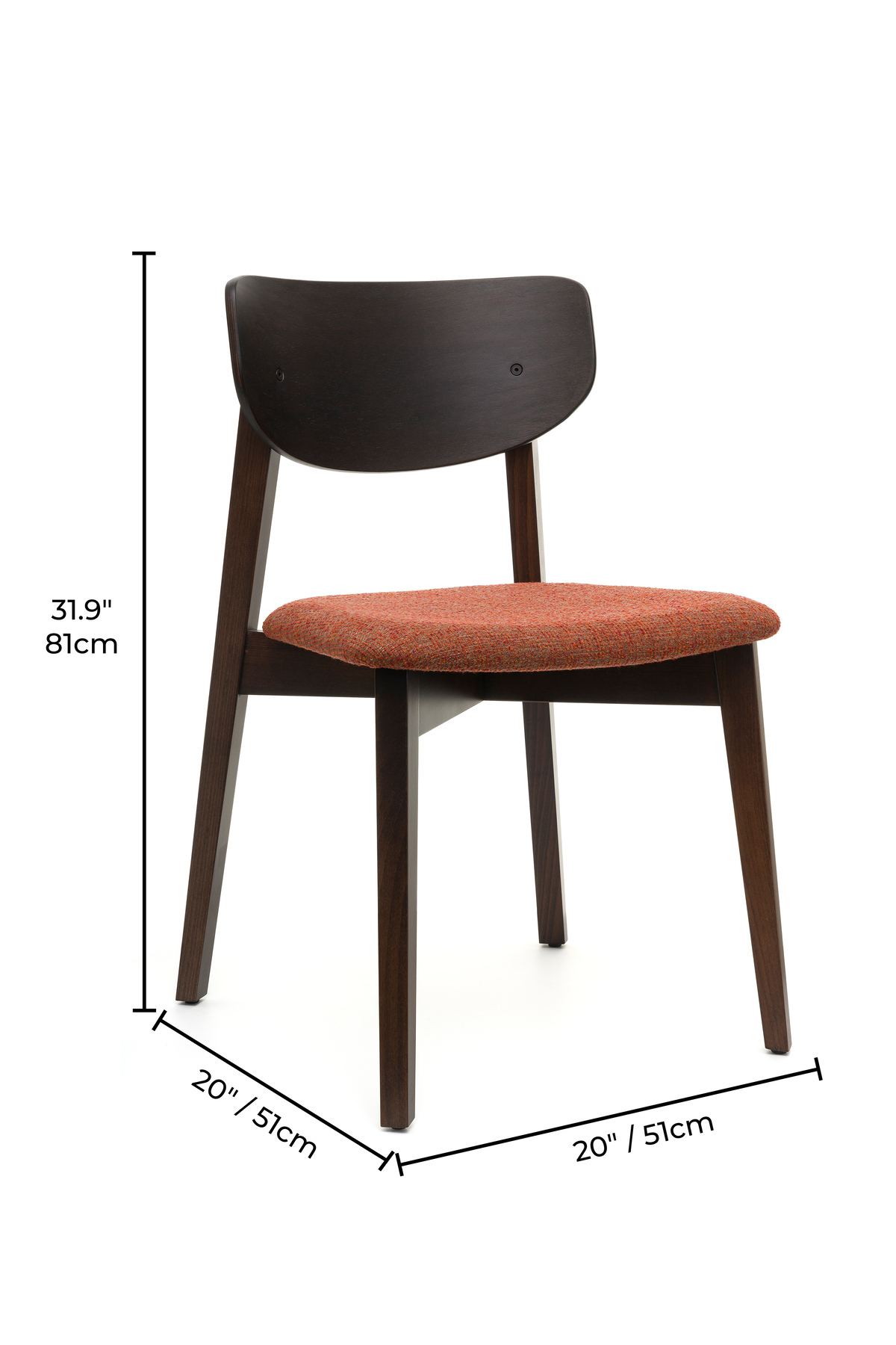 Opus Ceviz Ahşap 6'lı Ergonomik & Dayanıklı Ahşap Sandalye – Konforlu Oturum, Şık Tasarım - Görsel 7
